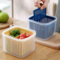 Detachable Refrigerator Storage Box with Lid - Fresh Keeping for Fruits