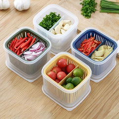 Detachable Refrigerator Storage Box with Lid - Fresh Keeping for Fruits