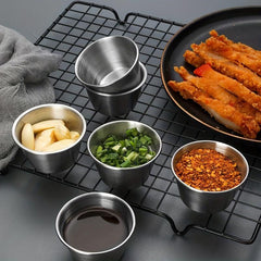 6pcs Stainless Steel Salad Dressing Containers with Leakproof Lids