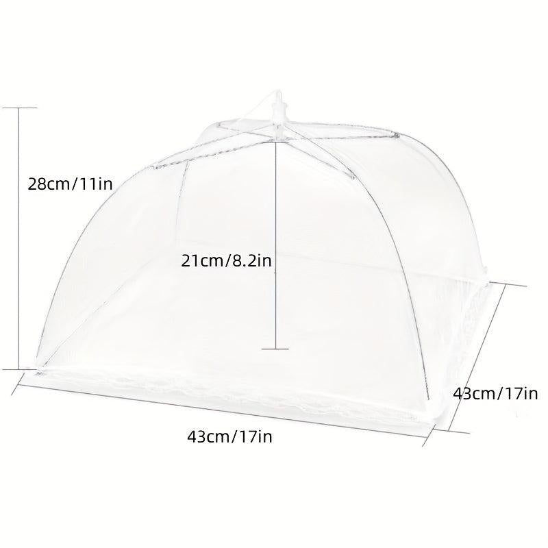 6pcs Pop Up Food Cover Tent 43x43cm Reusable Outdoor Picnic Food Mesh