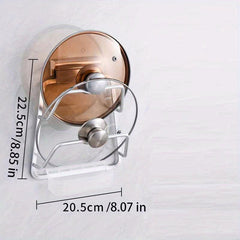 Wrought Iron Wall Mount Pot Lid Holder Tray Drip Tray Kitchen Storage Accessory