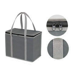 Foldable Reusable Insulated Grocery Bags with Zipper & Handles
