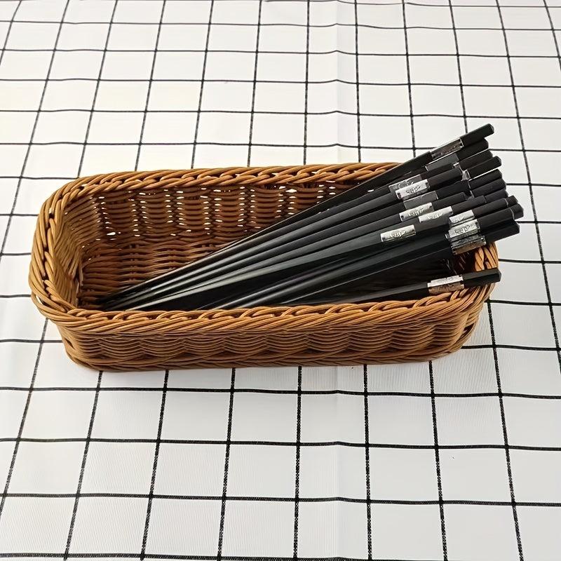 Rattan Woven Utensils Storage Basket for Home Kitchen Supplies