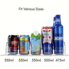 Adjustable Soda Can Dispenser for Refrigerator