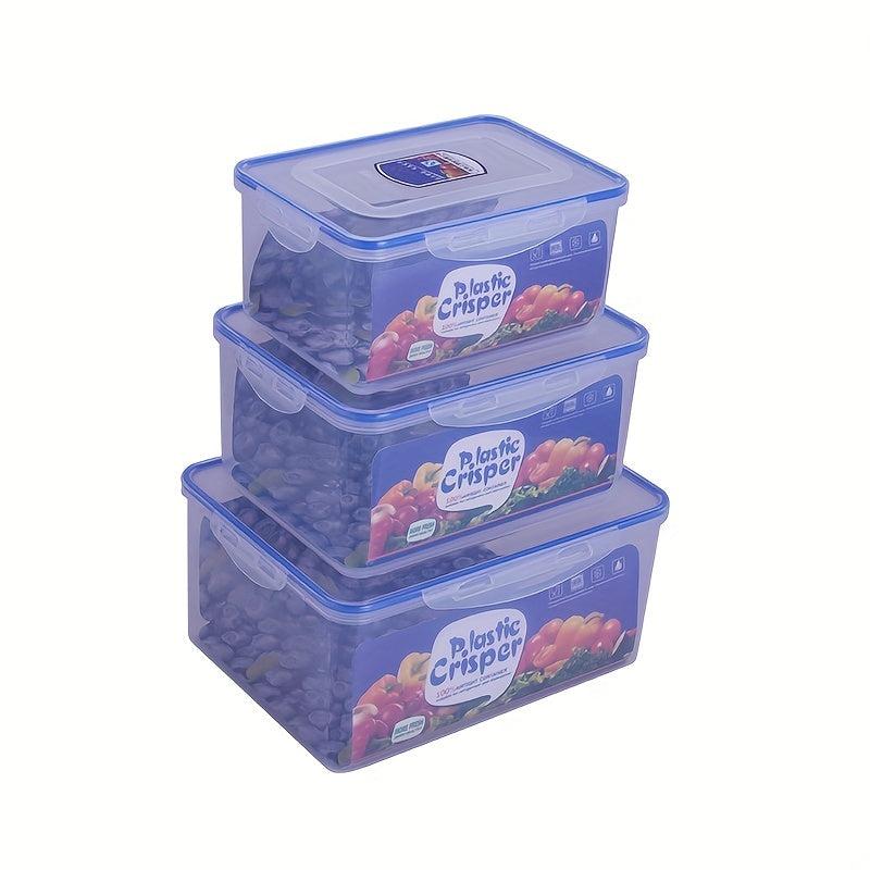 3pcs Refrigerator Organizer Bins Clear Storage with Lid, Stackable Food Storage