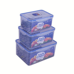 3pcs Refrigerator Organizer Bins Clear Storage with Lid, Stackable Food Storage