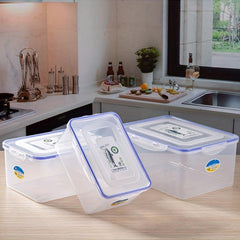 3pcs Refrigerator Organizer Bins Clear Storage with Lid, Stackable Food Storage