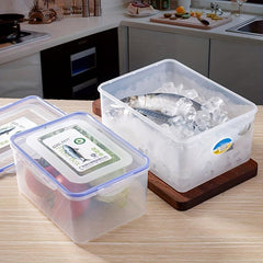 3pcs Refrigerator Organizer Bins Clear Storage with Lid, Stackable Food Storage