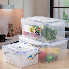 3pcs Refrigerator Organizer Bins Clear Storage with Lid, Stackable Food Storage