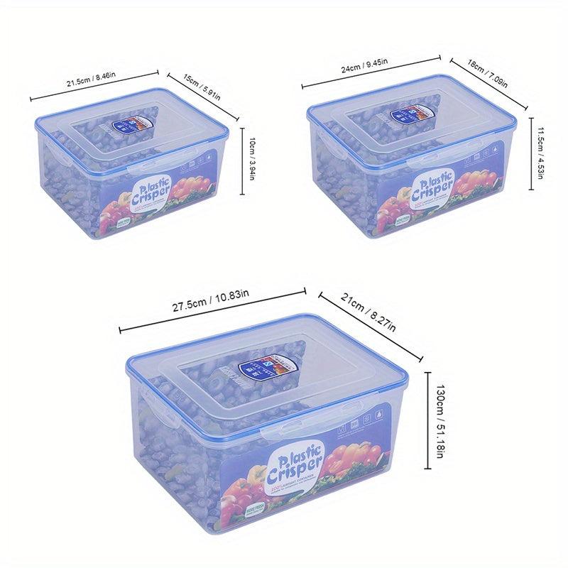 3pcs Refrigerator Organizer Bins Clear Storage with Lid, Stackable Food Storage
