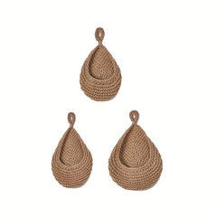 3pcs Teardrop Fruit Veg Basket Boho Style