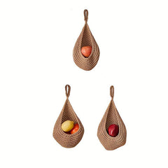 3pcs Teardrop Fruit Veg Basket Boho Style