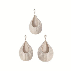 3pcs Teardrop Fruit Veg Basket Boho Style