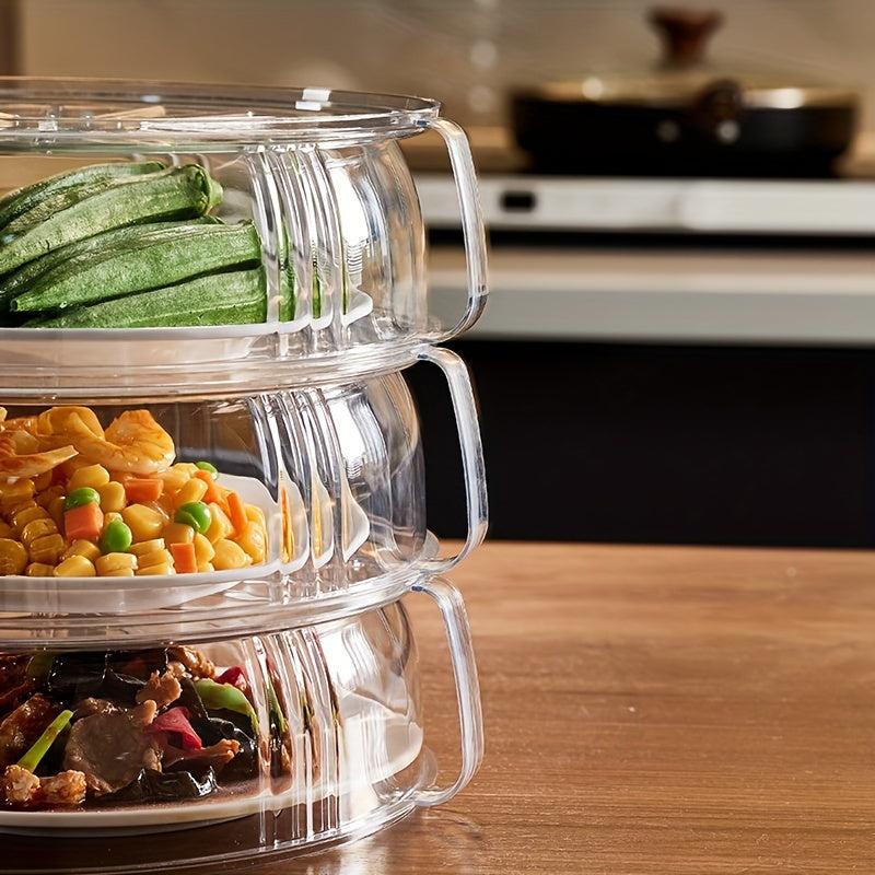 Transparent Food Cover for Kitchen Insulation - Household Storage Accessories