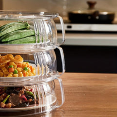 Transparent Food Cover for Kitchen Insulation - Household Storage Accessories