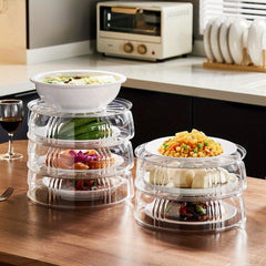 Transparent Food Cover for Kitchen Insulation - Household Storage Accessories