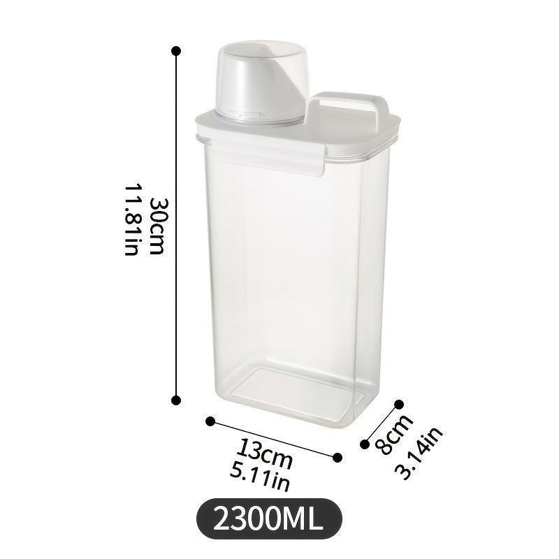 Transparent PET Grains Sealed Storage Tank with Handle - Kitchen Storage