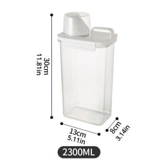Transparent PET Grains Sealed Storage Tank with Handle - Kitchen Storage