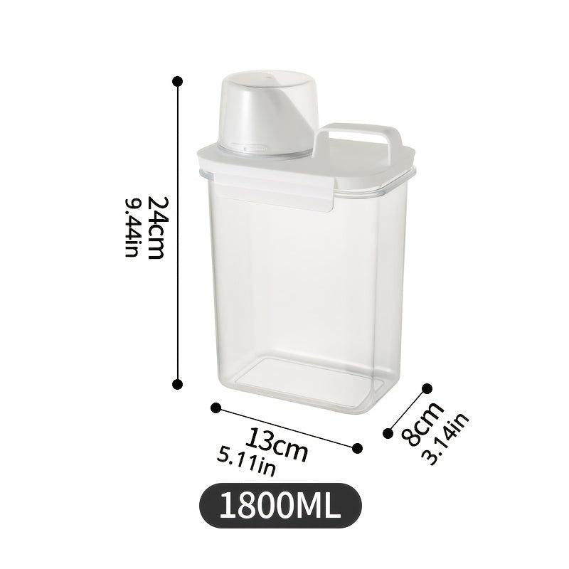 Transparent PET Grains Sealed Storage Tank with Handle - Kitchen Storage