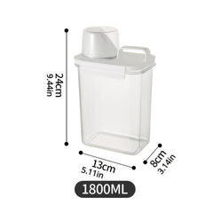 Transparent PET Grains Sealed Storage Tank with Handle - Kitchen Storage