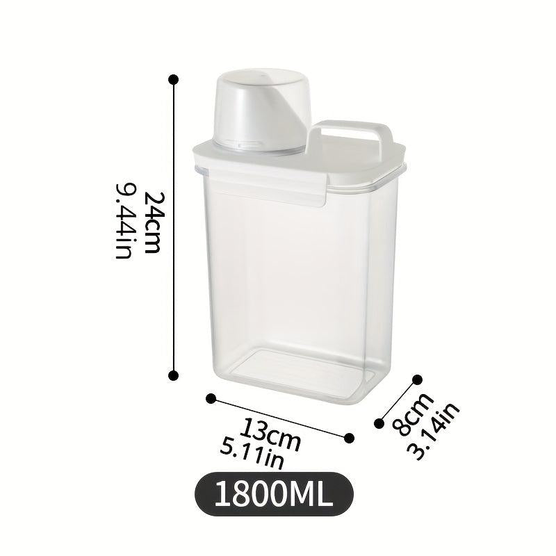 Transparent PET Grains Sealed Storage Tank with Handle - Kitchen Storage