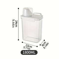 Transparent PET Grains Sealed Storage Tank with Handle - Kitchen Storage