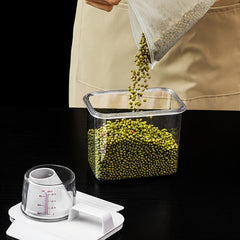Transparent PET Grains Sealed Storage Tank with Handle - Kitchen Storage