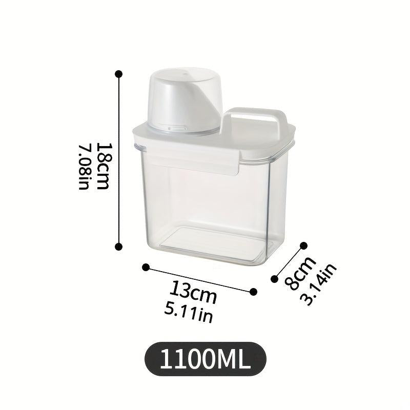 Transparent PET Grains Sealed Storage Tank with Handle - Kitchen Storage