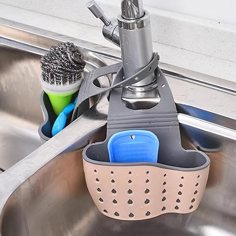 Adjustable Shoulder Strap Sink Sponge Holder Storage Box