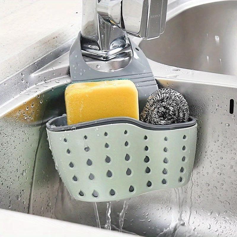 Adjustable Shoulder Strap Sink Sponge Holder Storage Box