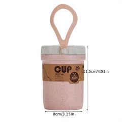 Breakfast Cup With Lid And Spoon Double Layer Oatmeal Cup Airtight Container