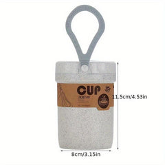 Breakfast Cup With Lid And Spoon Double Layer Oatmeal Cup Airtight Container