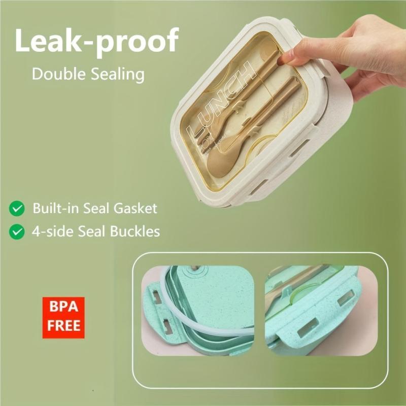 Leakproof 850mL Bento Box with Utensils - Back to School & Work Lunches