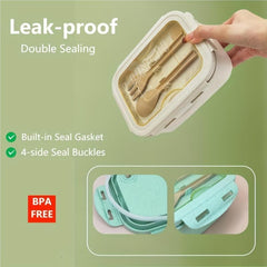 Leakproof 850mL Bento Box with Utensils - Back to School & Work Lunches