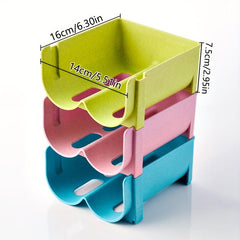 Refrigerator Can Drawer Storage Rack Stackable Organizer