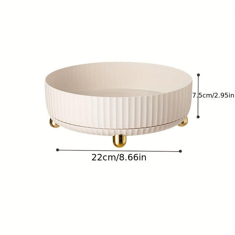 1pc Round Turntable Kitchen Storage Tray Non Slip Rotating Tableware And Seasoni
