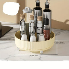 1pc Round Turntable Kitchen Storage Tray Non Slip Rotating Tableware And Seasoni
