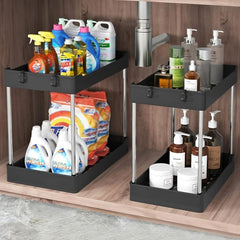 2 Tier Under Sink Storage Rack for Bathroom Household