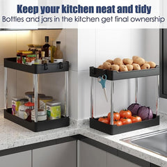 2 Tier Under Sink Storage Rack for Bathroom Household
