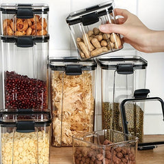 Square Food Storage Containers With Lids Airtight Jars