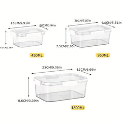 3pcs Airtight Food Storage Containers Leak Proof BPA Refrigerator Crisper