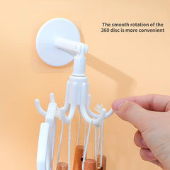 Rotating Punch Wall Shelf Pot Chopping Board Hook Rack