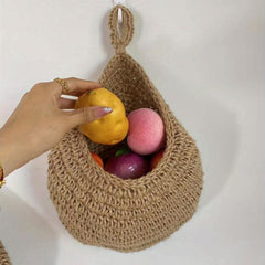 3pcs Fruit Hammock Bag Wall Hanging Fruit Basket