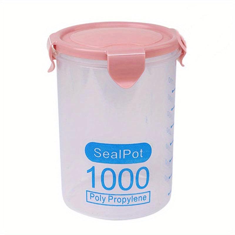 1Pc Round Food Storage Containers With Lids Clear Airtight Food Jars