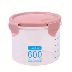1Pc Round Food Storage Containers With Lids Clear Airtight Food Jars