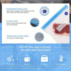 60pcs Reusable Vacuum Food Bags for Food Storage and Cooking