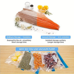 60pcs Reusable Vacuum Food Bags for Food Storage and Cooking