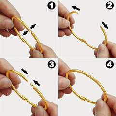 24pcs Anti Rust Metal Shower Curtain Hooks Sliding Smooth Circular