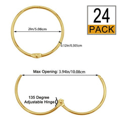 24pcs Anti Rust Metal Shower Curtain Hooks Sliding Smooth Circular