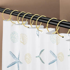24pcs Anti Rust Metal Shower Curtain Hooks Sliding Smooth Circular